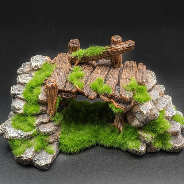 Flocking resin aquarium made of landscape stone decoration - Image 4
