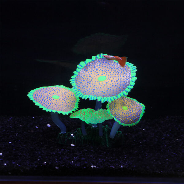 Aquarium Fish Tank Landscaping Decoration Software Silicone Multicolored Fluorescent