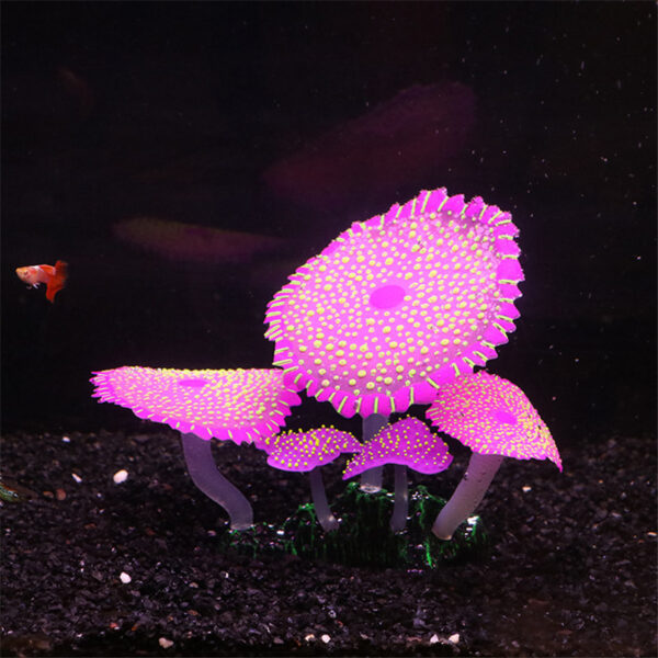 Aquarium Fish Tank Landscaping Decoration Software Silicone Multicolored Fluorescent - Image 3