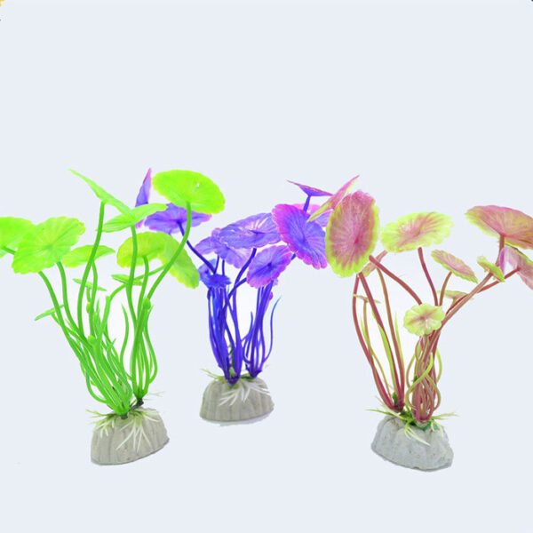 Simulation Of Water Plants Lotus Leaves Small Water Plants Aquarium Supplies  Fish Tank, Aquarium Environmentally Friendly Landscaping 10Cm Fish Tank Foreground Water Plants - Image 4
