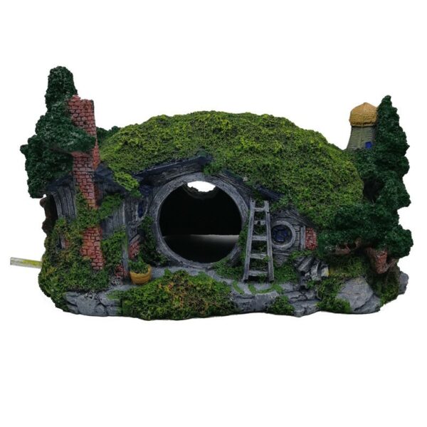 Aquarium Landscaping Castle Decoration Ornaments House Fish Tank Wooden House - Image 4