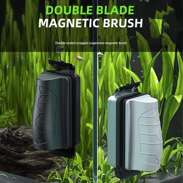 Fish Tank Magnetic Brush Carbon Fiber Aquarium Cleaning Brush Moss Removal - Image 2