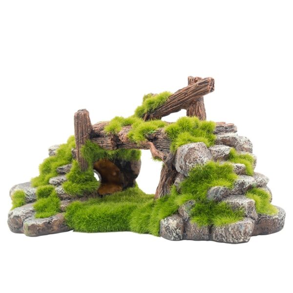 Flocking resin aquarium made of landscape stone decoration - Image 6