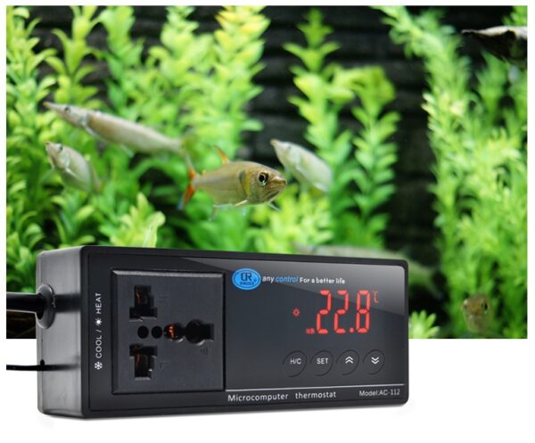 Digital Display Aquarium Thermostat Pet Reptile Insert Row Fish Tank