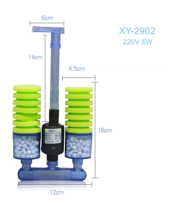 Aquarium Sponge Filter, Submersible Pump, Water Circulation Biochemical Filter - Image 5