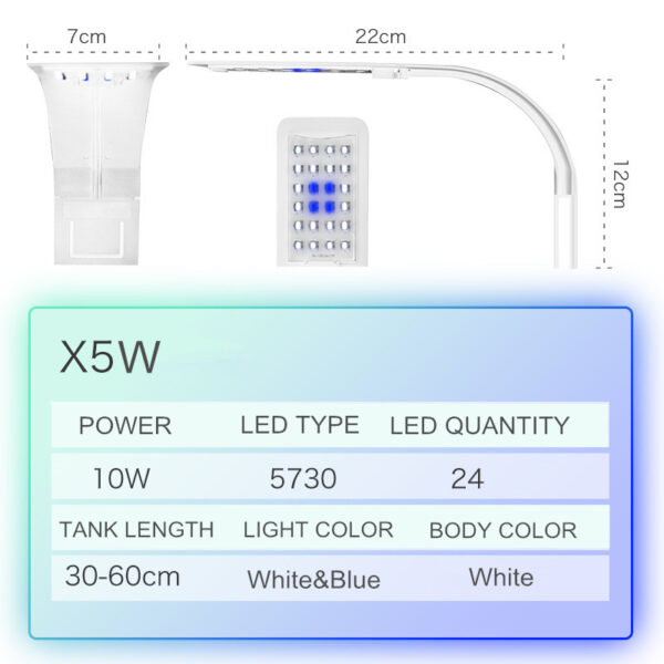 Cross-border ultra-thin LED fish tank aquarium clip light - Image 2