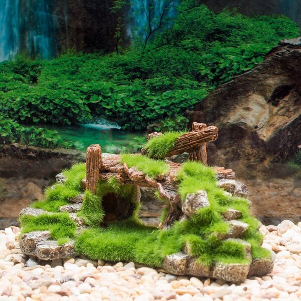 Flocking resin aquarium made of landscape stone decoration - Image 2