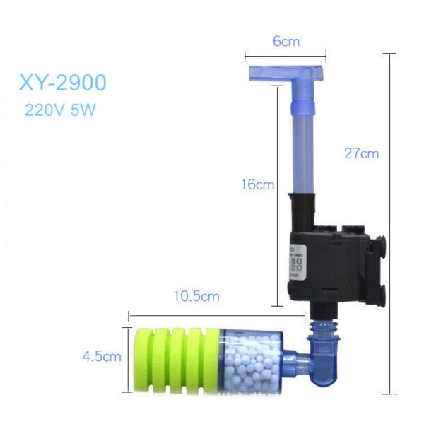 Aquarium Sponge Filter, Submersible Pump, Water Circulation Biochemical Filter - Image 8