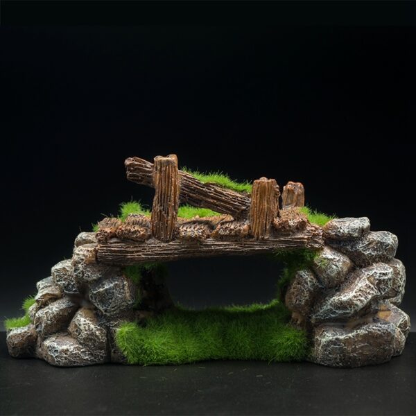 Flocking resin aquarium made of landscape stone decoration - Image 3