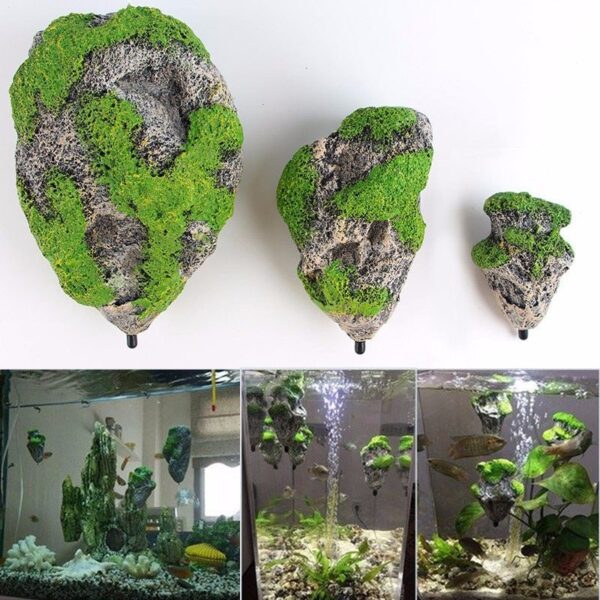 Simulation of floating stone aquarium landscaping decoration artificial pumice  water grass landscaping stone suspended stone decoration