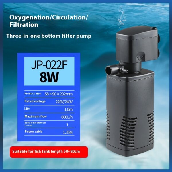 Fish Tank Aquarium Filter Three-in-one Built-in Filter - Image 4