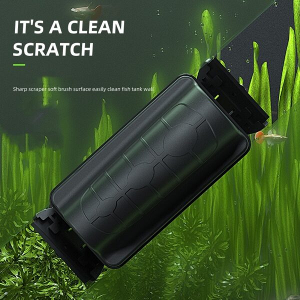 Fish Tank Magnetic Brush Carbon Fiber Aquarium Cleaning Brush Moss Removal - Image 3