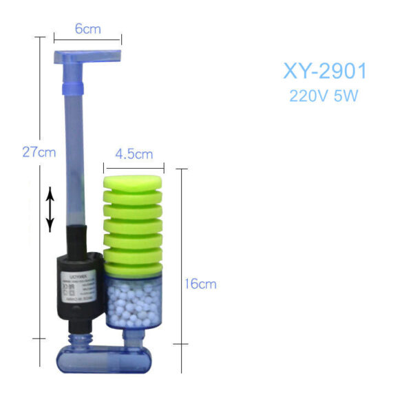 Aquarium Sponge Filter, Submersible Pump, Water Circulation Biochemical Filter - Image 3