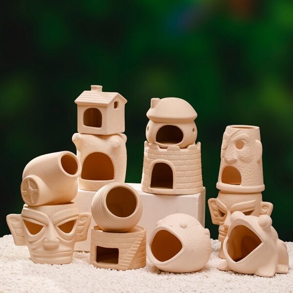 Fish Tank Landscaping Breeding Aquarium Decorative Pottery Pot Ornaments