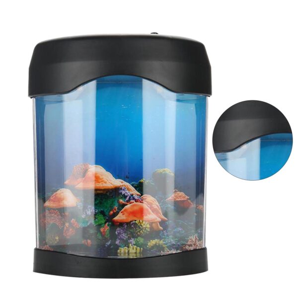 USB Aquarium Light Desk Mini Fish Tank Mood LED Lighting Color Changing Night Lamp - Image 3