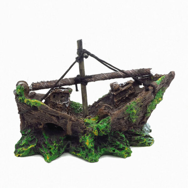 Fish Tank Landscaping Resin Boat Aquarium Decoration - Image 2