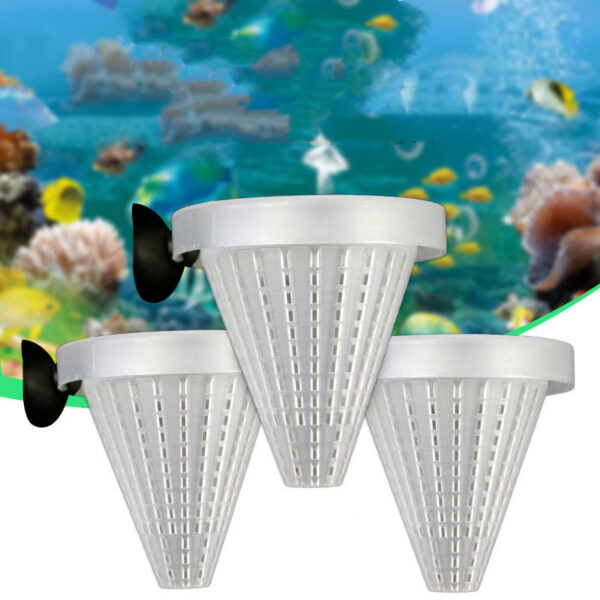 Aquarium Fish Tank Plastic Red Bug Funnel Cone Feeder